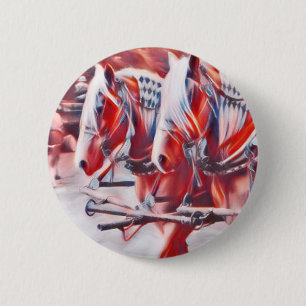 Working Horses 6 Cm Round Badge