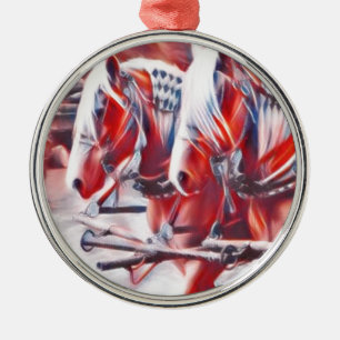 Working Horses Metal Tree Decoration