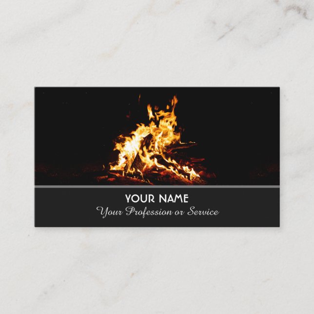 Working in a fiery business or insurance? business card (Front)