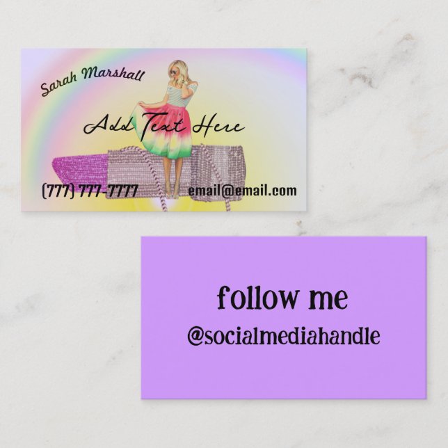 Working Lady Business Card (Front/Back)