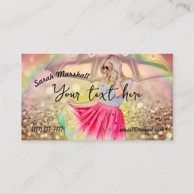 Working Lady Business Card (Front)