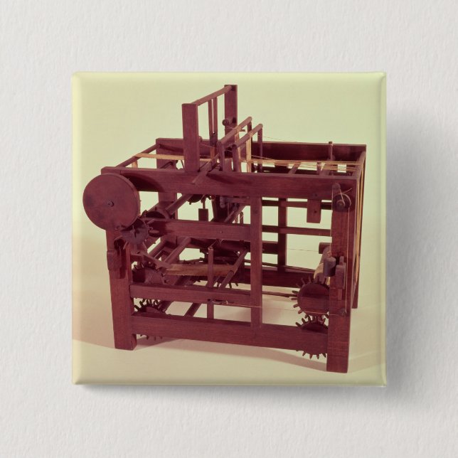 Working model of a loom 15 cm square badge (Front)