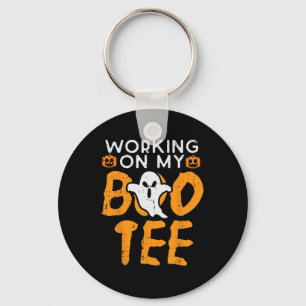 Working On My Boo Tee Gym Fun Yoga Pilates Fitness Key Ring