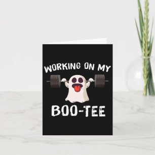 Working On My Boo Tee Halloween Dead Lift Ghost Gy Card