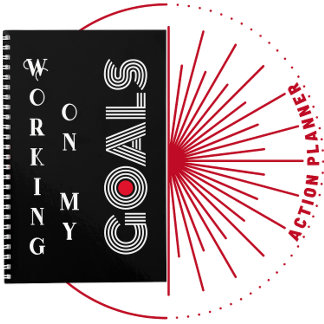 Working on my GOALS motivational graphic cover Planner