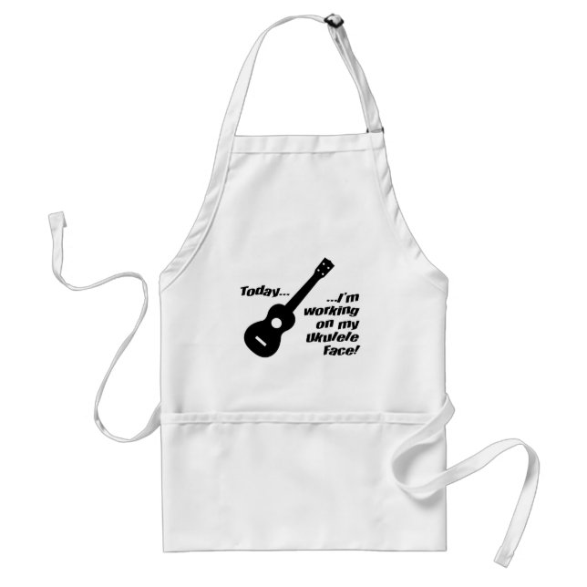 Working on my ukulele face! standard apron (Front)