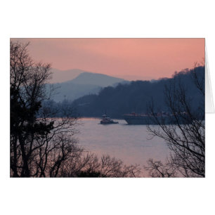 Working On the River At Sunset