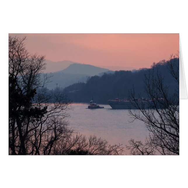 Working On the River At Sunset (Front Horizontal)