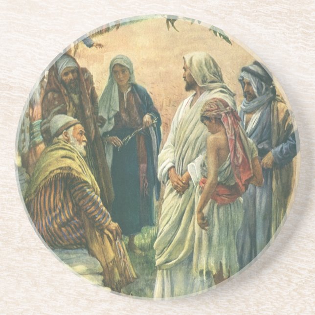 Working on the Sabbath, Vintage Religion Coaster (Front)