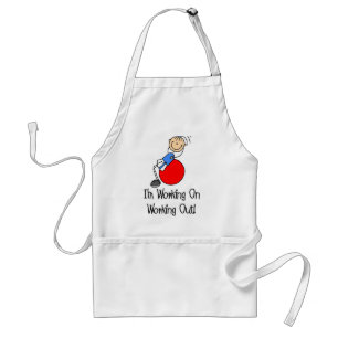 Working Out Stick Figure Mousepad Standard Apron