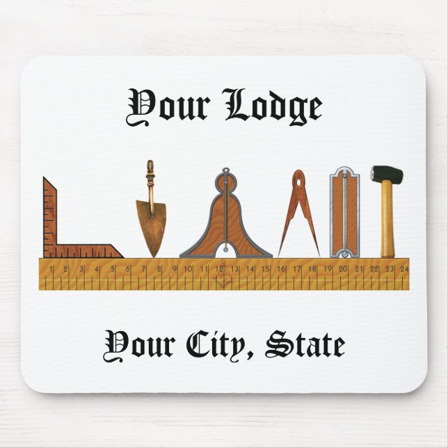 Working Tools of the Freemason Mouse Pad (Front)