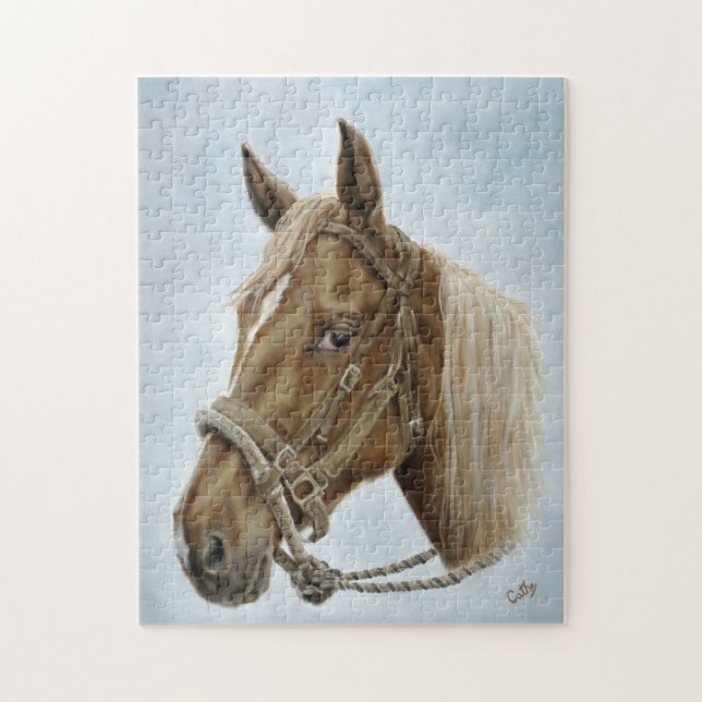 Working Western Horse Jigsaw Puzzle (Vertical)