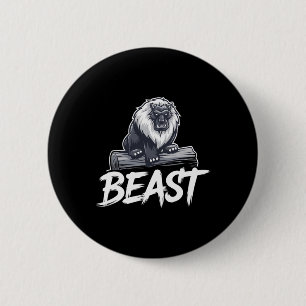Workout Beast Gym Bodybuilding Training Fitness Me 6 Cm Round Badge