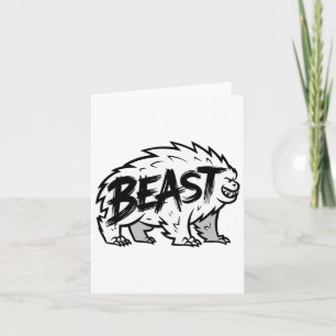 Workout Beast Gym Bodybuilding Training Fitness Me Card