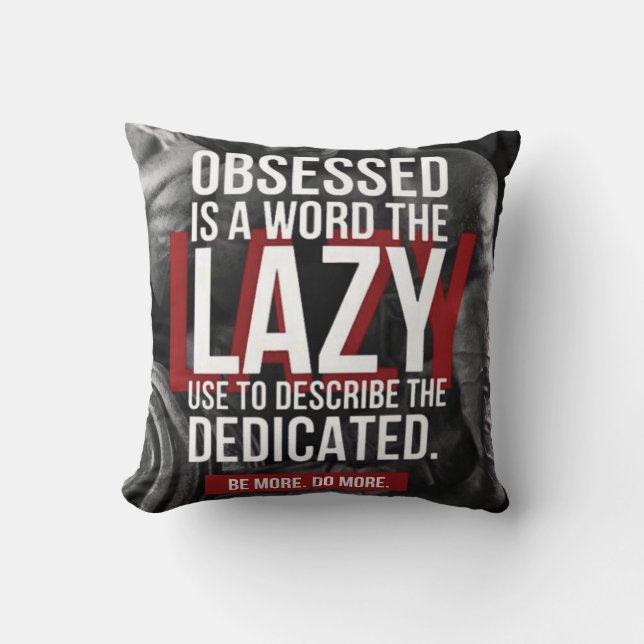 Workout "Body building" Gym Motivational Cushion (Front)