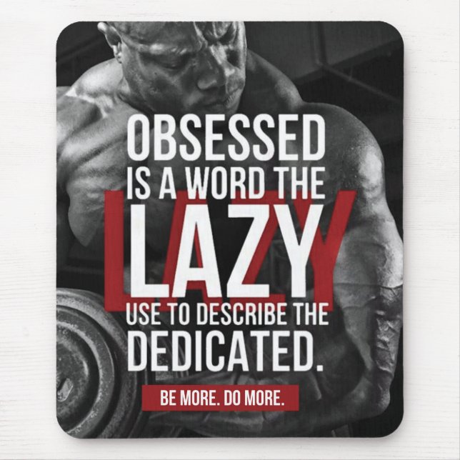 Workout "Body building" Gym Motivational Mouse Pad (Front)