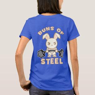 Workout Bunny Cartoon - Buns Of Steel - Funny Gym T-Shirt