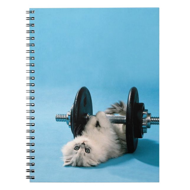 Workout Cat Spiral Notebook (Front)
