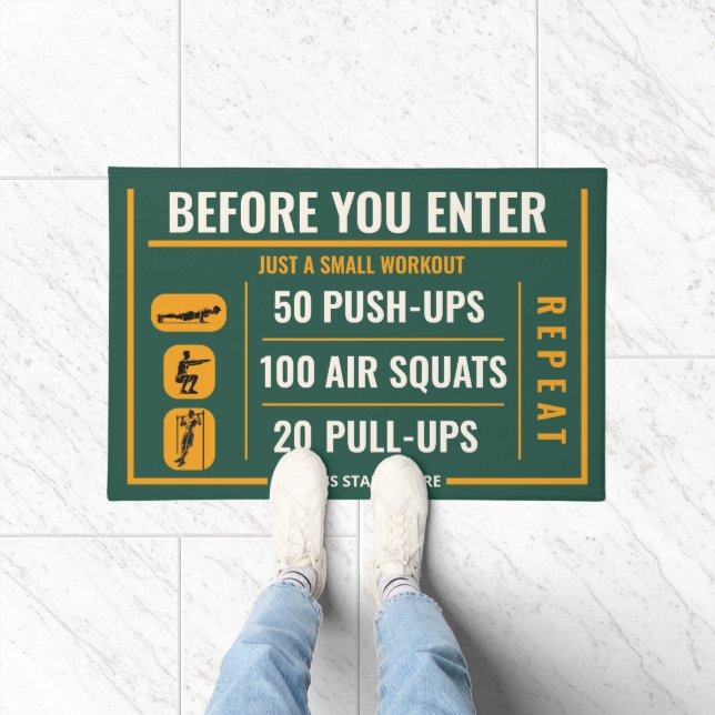 Workout challenge for the entrance area doormat (Indoor)
