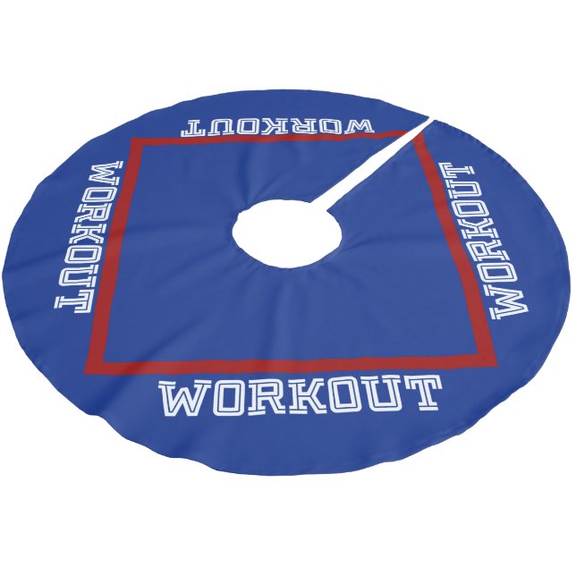 WORKOUT Christmas Brushed Polyester Tree Skirt (Angled)