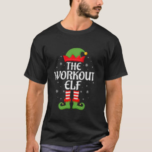 Workout Elf Xmas Family Matching Elf Squad Christm T-Shirt