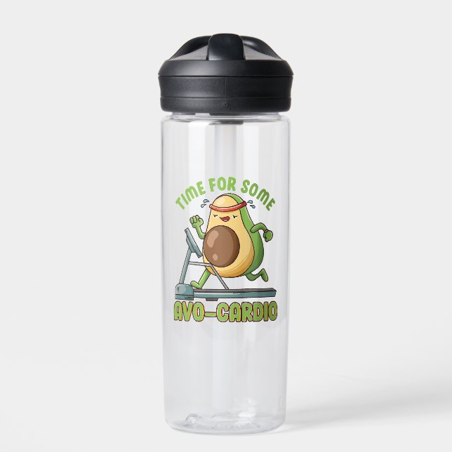 Workout Exercise Funny Humour Sayings Quotes Water Bottle (Front)