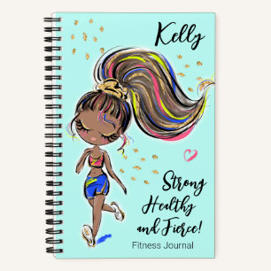 Workout Fitness Journal, Strong Healthy & Fierce Notebook
