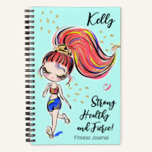 Workout Fitness Journal, Strong Healthy & Fierce  