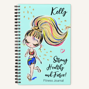 Workout Fitness Journal, Strong Healthy & Fierce   Notebook