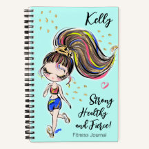 Workout Fitness Journal, Strong Healthy & Fierce  
