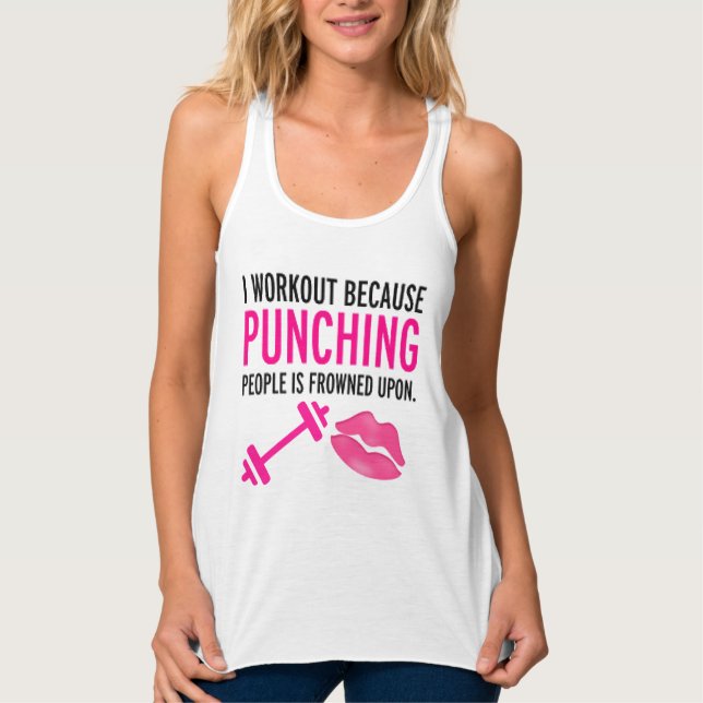 "Workout" Fitness Workout TANK (Front)