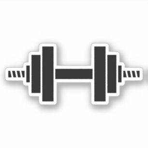 Workout Gym Barbell Cut Out Decal