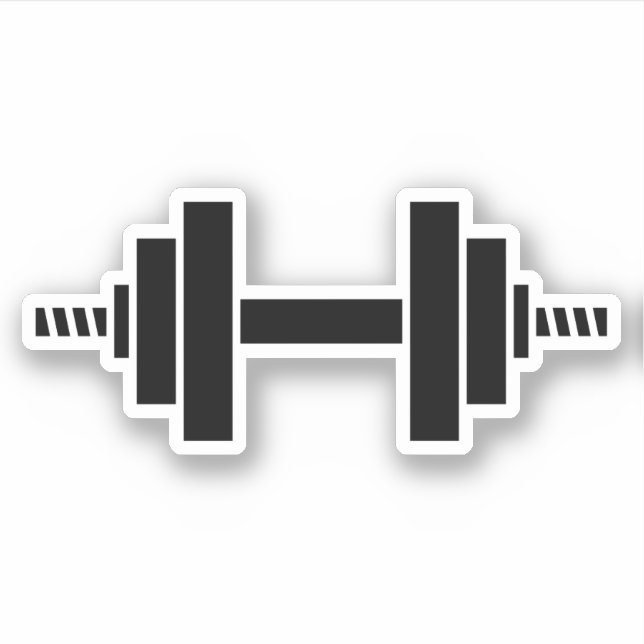 Workout Gym Barbell Cut Out Decal (Front)