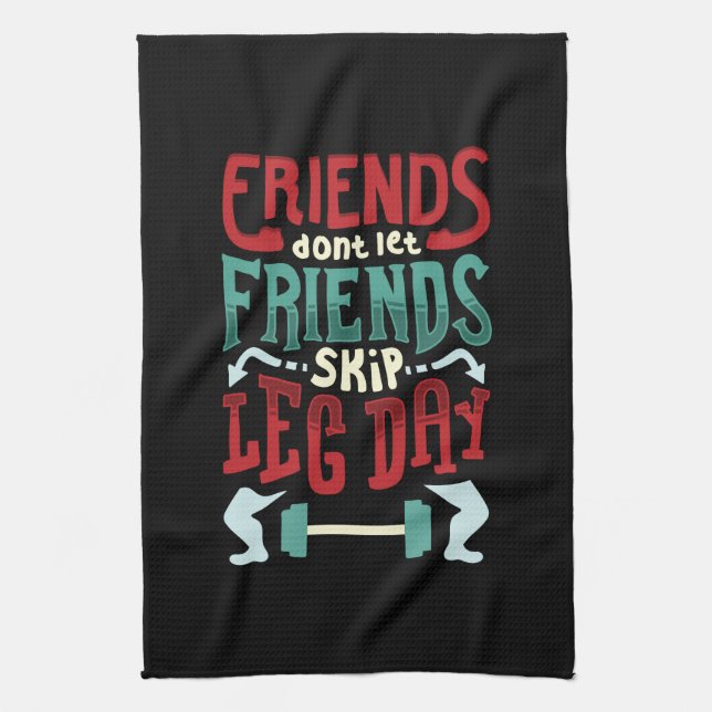 Workout Gym Gift Tea Towel (Vertical)