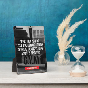 Workout Gym Motivation Plaque