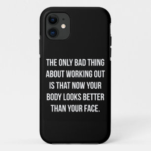 Workout Humour - Body vs Face - Funny Novelty Gym Case-Mate iPhone Case