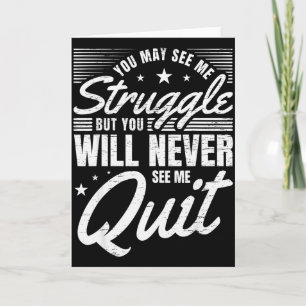 Workout I Motivational Struggle Gym Sayings Fight  Card