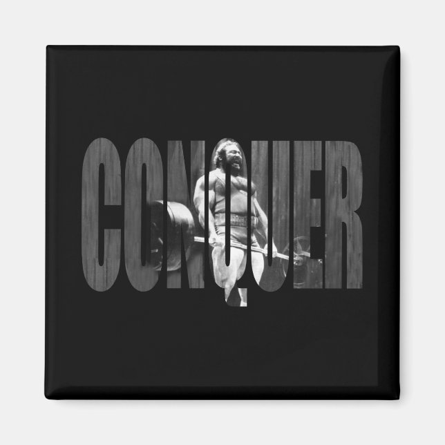 Workout Inspiration, CONQUER, Workout Motivational Magnet (Front)