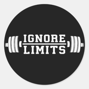 Workout Inspiration - Ignore Limits - Motivational Classic Round Sticker