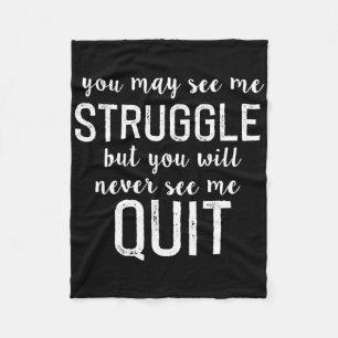 Workout Inspiration Motivational Saying Men Women Fleece Blanket