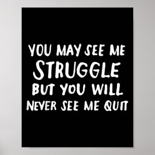 Workout Insration Motivational Saying Men Women  Poster