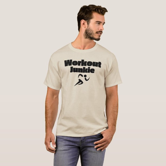 Workout Junkie Men's basic T-shirt (Front Full)