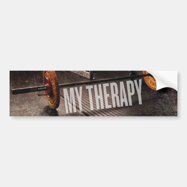 Workout Motivation - My Therapy Bumper Sticker (Front)