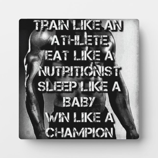 Workout Motivation - Train Like An Athlete Plaque (Front)