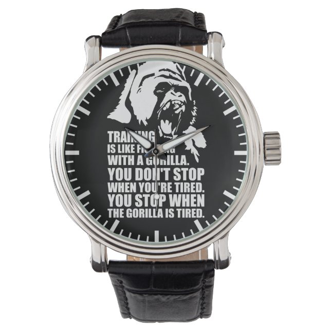 Workout Motivation - Training - Fighting A Gorilla Watch (Front)