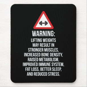 Workout Motivation - WARNING - Benefits Of Lifting Mouse Pad