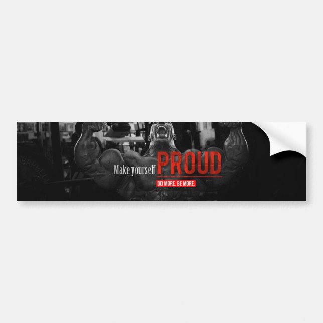 Workout Motivational Bumper Sticker (Front)