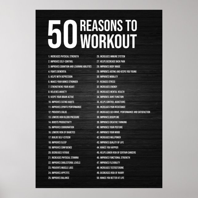 Workout Motivational Poster (Front)