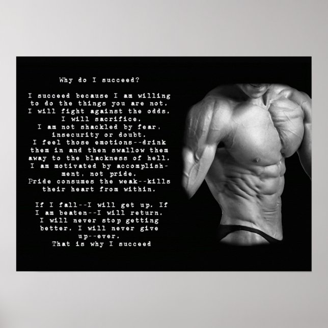 Workout Motivational Poster (Front)