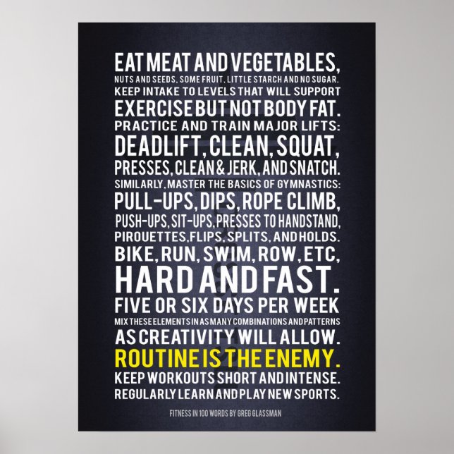 Workout Motivational Poster (Front)